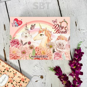 ست لوازم آرایشی سه طبقه طرح یونیکورن unicorn makeup box _اکسسوری